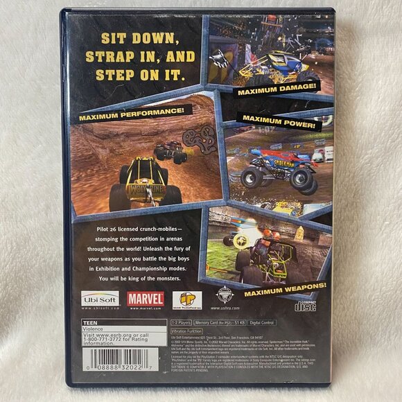 Monster Jam Maximum Destruction (PlayStation 2,2002) CIB, Tested, FAST SHIPPING - Picture 3 of 3
